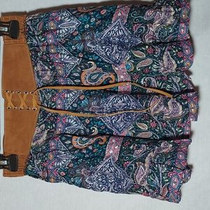 Small ruffle paisley Boho cottagecore mini skirt Chelsea girls